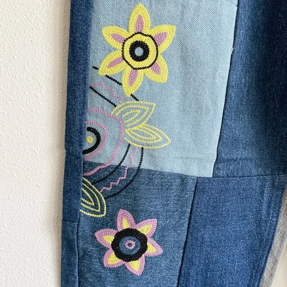 NWT UO BDG Patchwork High Rise Baggy Jeans Sz 25 - Picture 7 of 11